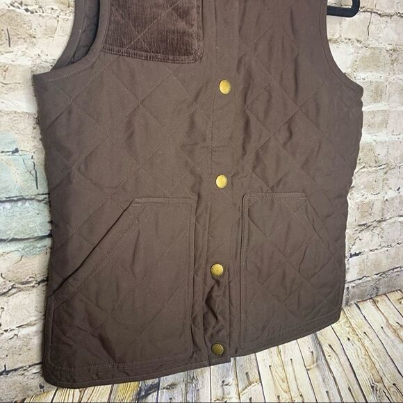 Lauren Ralph Lauren Brown Quilted Snap Button Vest sz XS - Picture 5 of 13